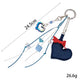 Keypus - Faux Leather Heart Bow Purse Charm Keychain