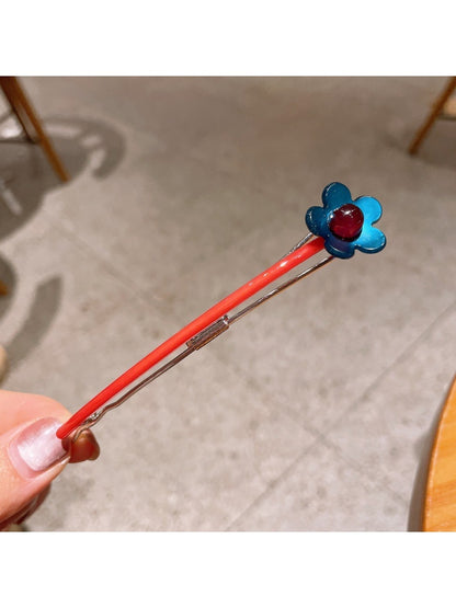 Beau - Plastic Alloy Flower Design Hair Clip