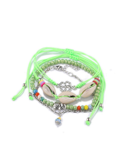 Lovra - Four Leaf Clover Small Bead Bracelet