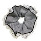 Gifty - Plaid Lace Scrunchie Bow Low Ponytail