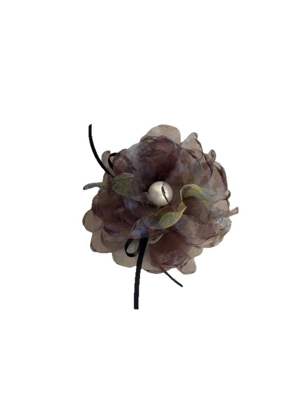 Close-up of Beau rose-shaped hair clip showing intricate petal design and texture