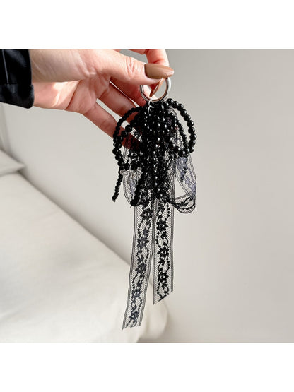 Keypus - Decorative Bow Lace Key Ring Bag Charm Keychain
