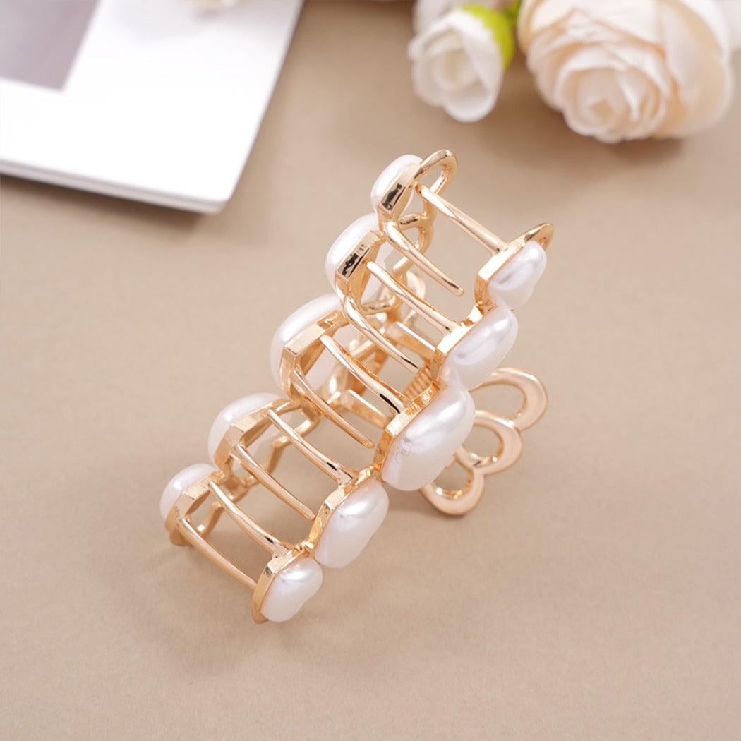 Beau - Layered Heart Open Frame Hair Claw