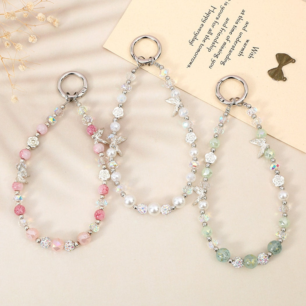 Keypus - Butterfly Flower Beaded Keychain
