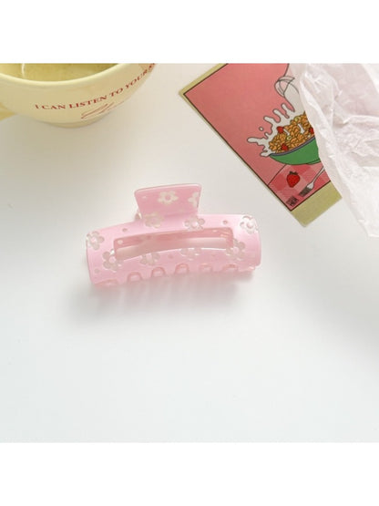 Beau - Cute Openwork Floral Print Claw Clip