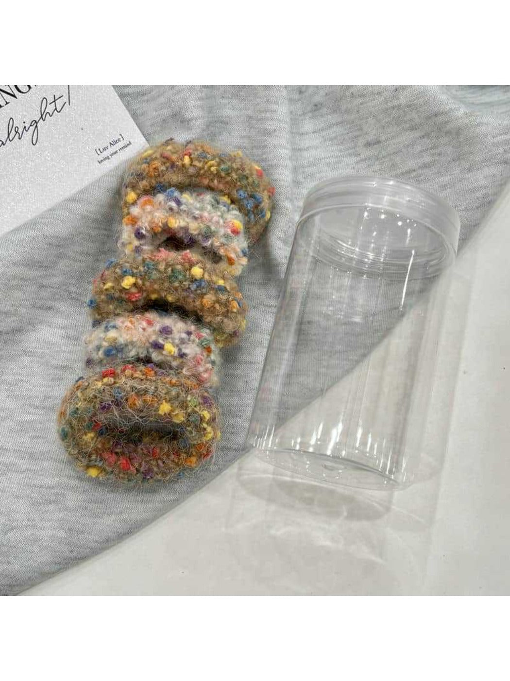 Gifty - Colorful Polka Dot Plush Hair Ties