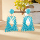 Earedge - Raffia Woven Trapezoid Earrings