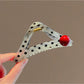 Beau - Plastic Polka Dot Triangle Hair Claw Clip