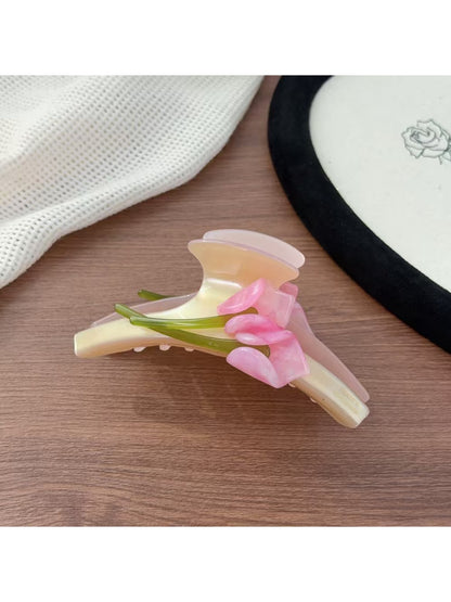 Beau - Fashion Lily Pattern Acetate Hair Clip