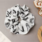 Gifty - Letter Print Satin Scrunchie