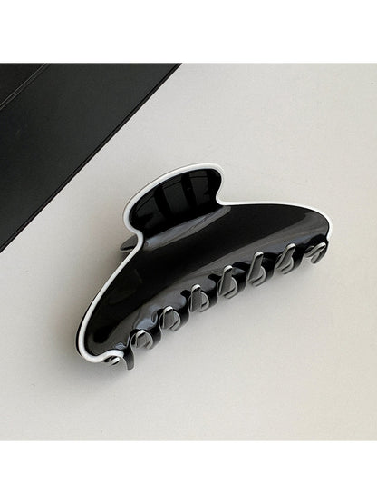 Beau - Textured Acetate Fiber Contrast Edge Claw Clip