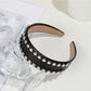 Gifty - PU Double Row Studded Geometric Headband