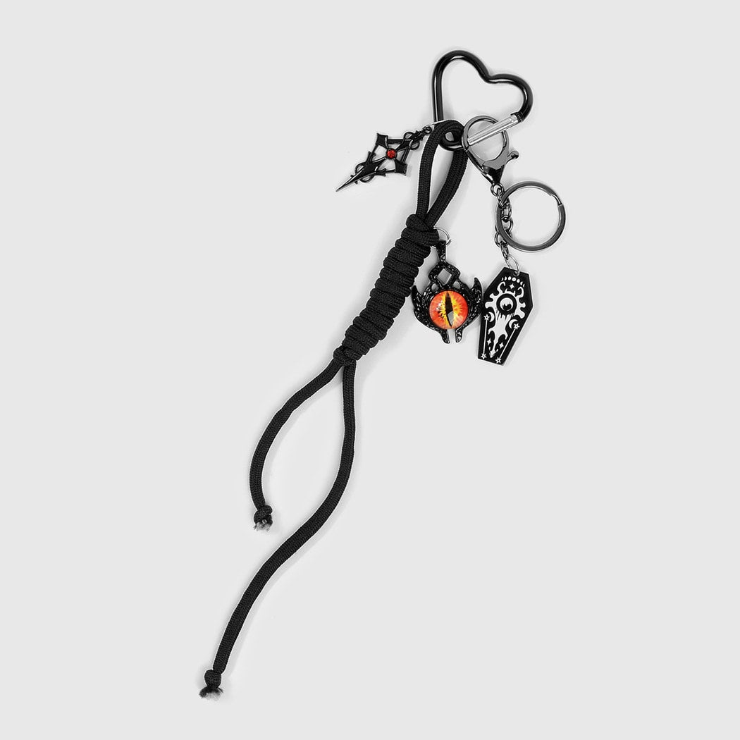 Keypus - Halloween Gothic Beaded Bow Keychain