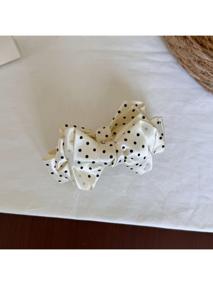 Beau - Polka Dot Bow Ponytail Banana Clip