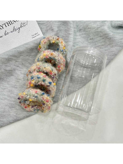 Gifty - Colorful Polka Dot Plush Hair Ties