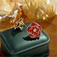 Earedge - Red Flower-Shaped Earrings