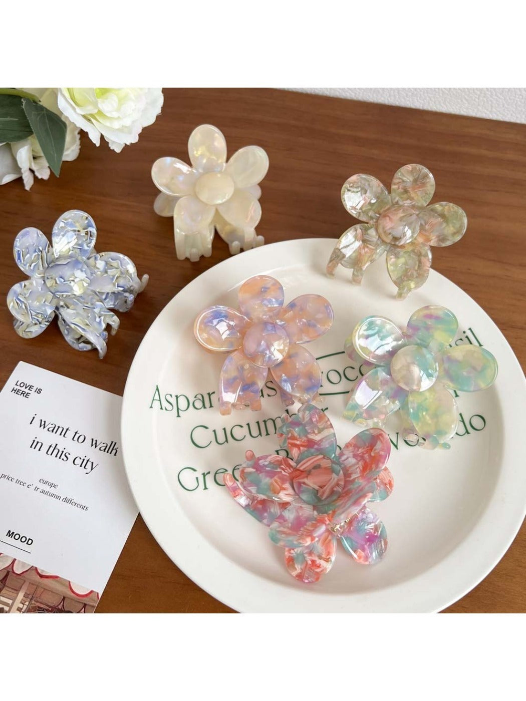 Beau - Gradient Color Flower Hair Clip
