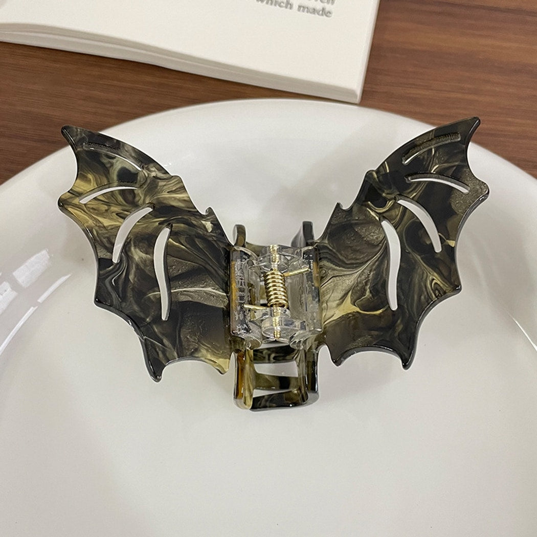 Beau - Halloween Marble Bat Wing Claw Clip