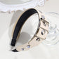 Gifty - Punk Faux Leather Metal Buckle Wide Headband