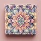 Mirroray - Floral Print Foldable PU Glass Mirror