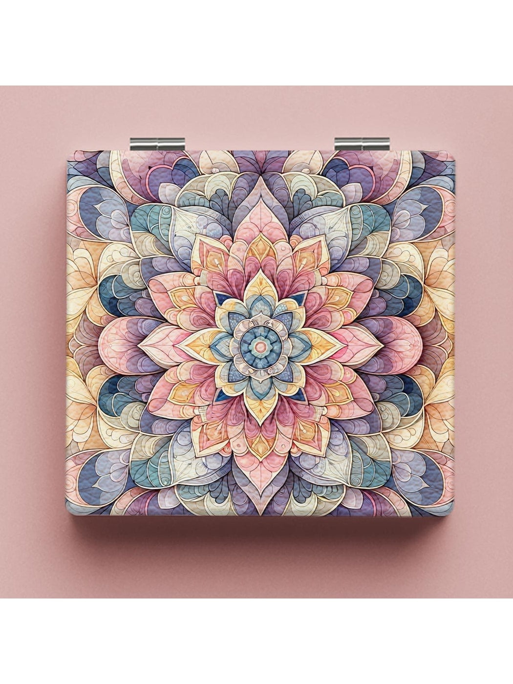 Mirroray - Floral Print Foldable PU Glass Mirror