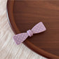 Beau - Dotted Bow Side Bang Barrette Hair Clip