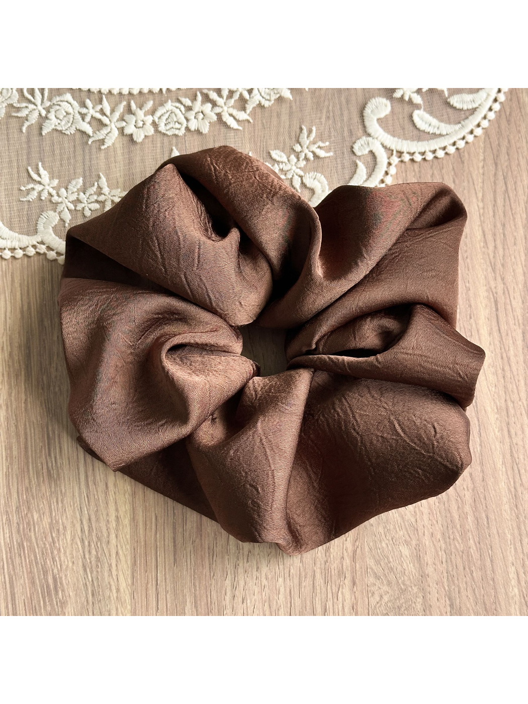 Gifty - Textured Satin Look Voluminous Scrunchie