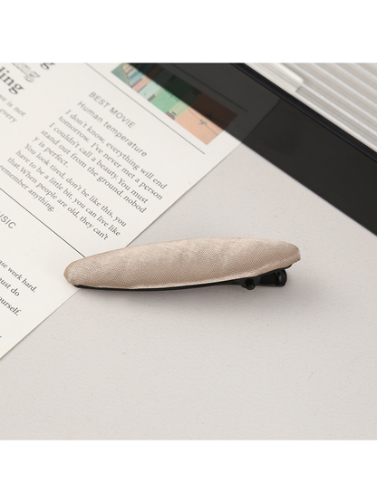 Beau - Solid Color Polyester Oval Hair Clip