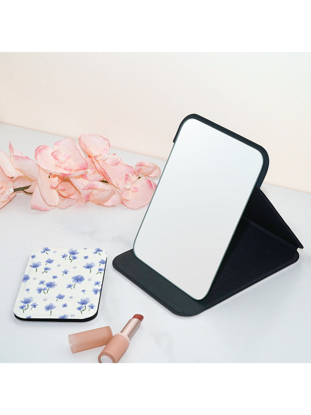 Mirroray - PU Frame Folding Tabletop Touch Up Mirror