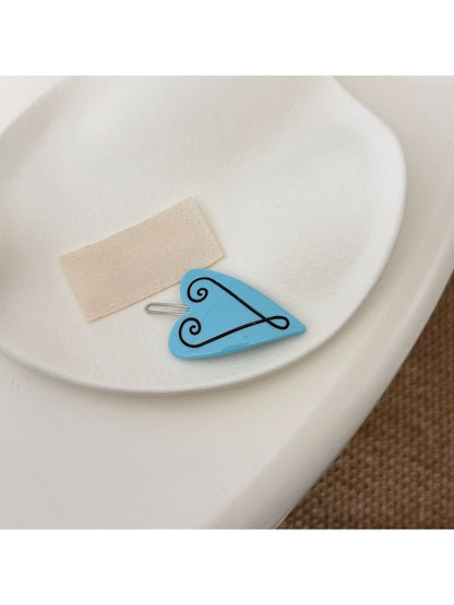 Beau - Elegant Heart-Shaped Side Hair Clip