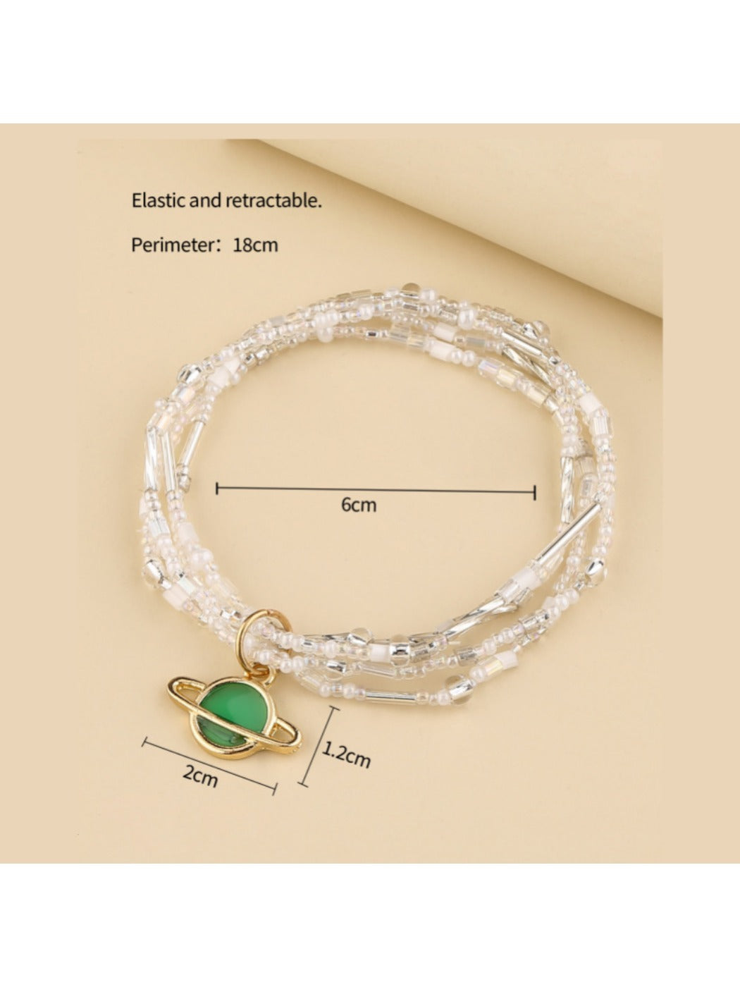 Lovra bracelet worn on wrist showcasing layered strands and subtle color variation