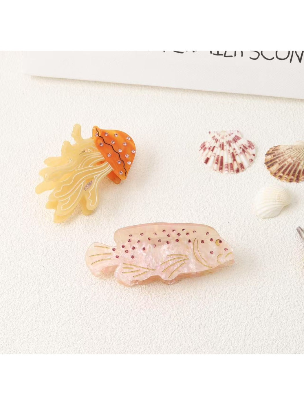 Beau - Marine Animal Shaped Acetate Hair Clip