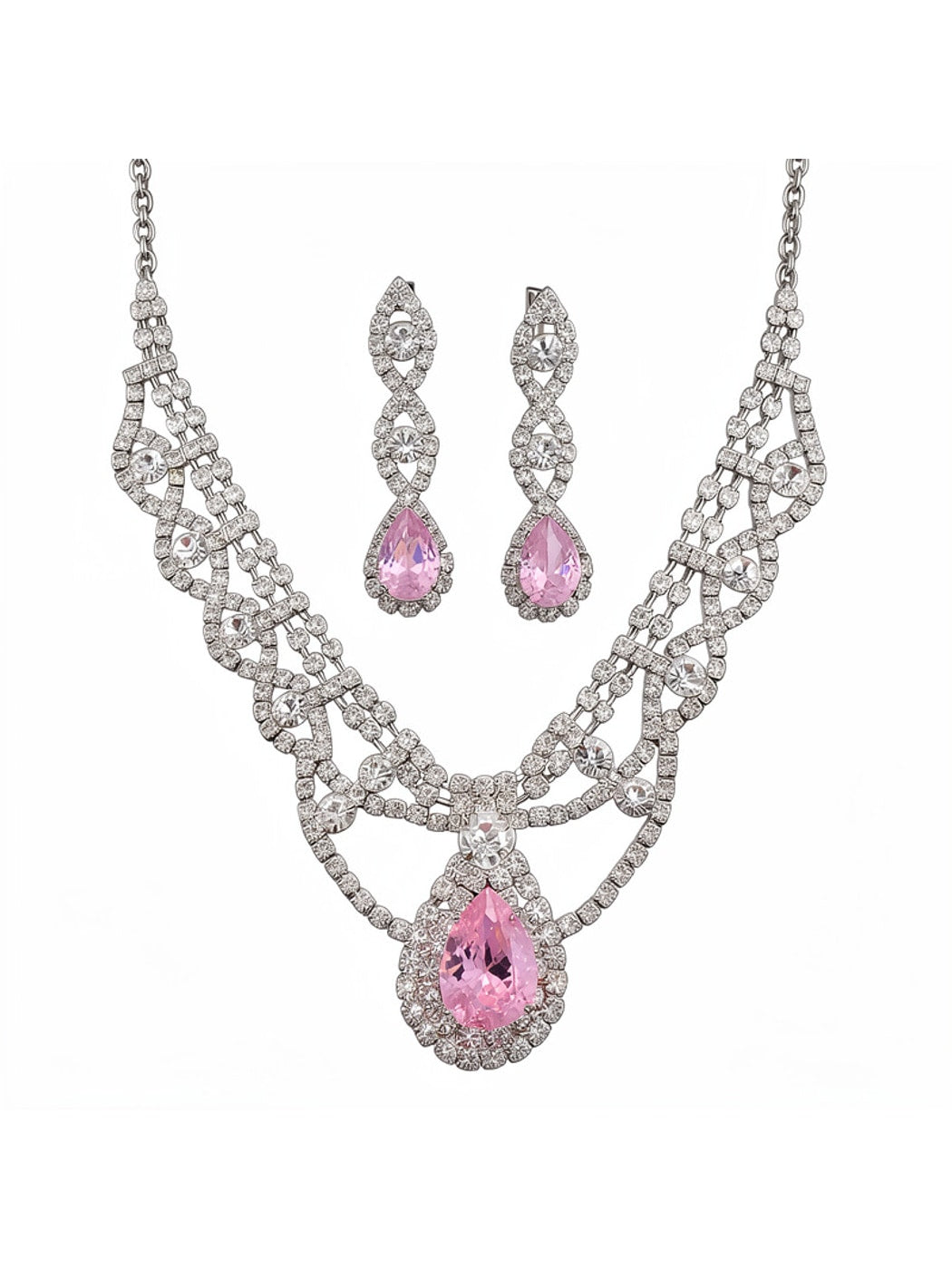 Nozari - Vintage Water Drop Necklace and Earrings Set