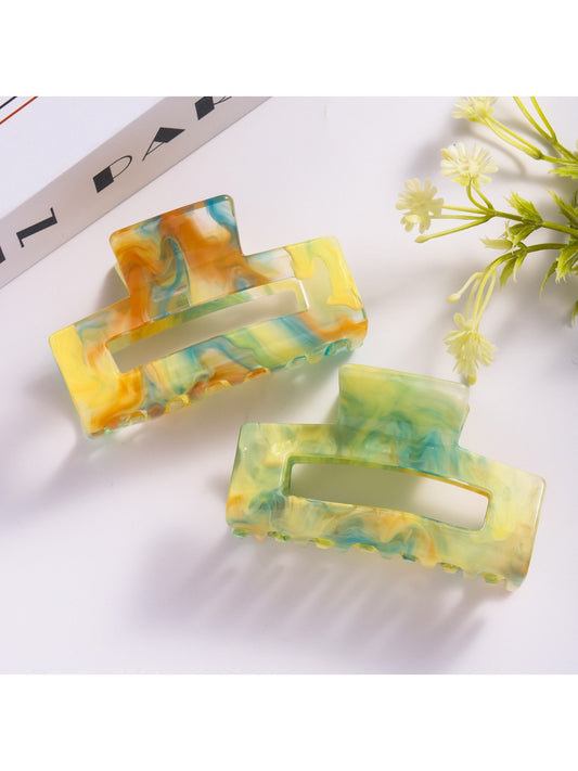 Beau - Colorful Gradient Square Hair Clip