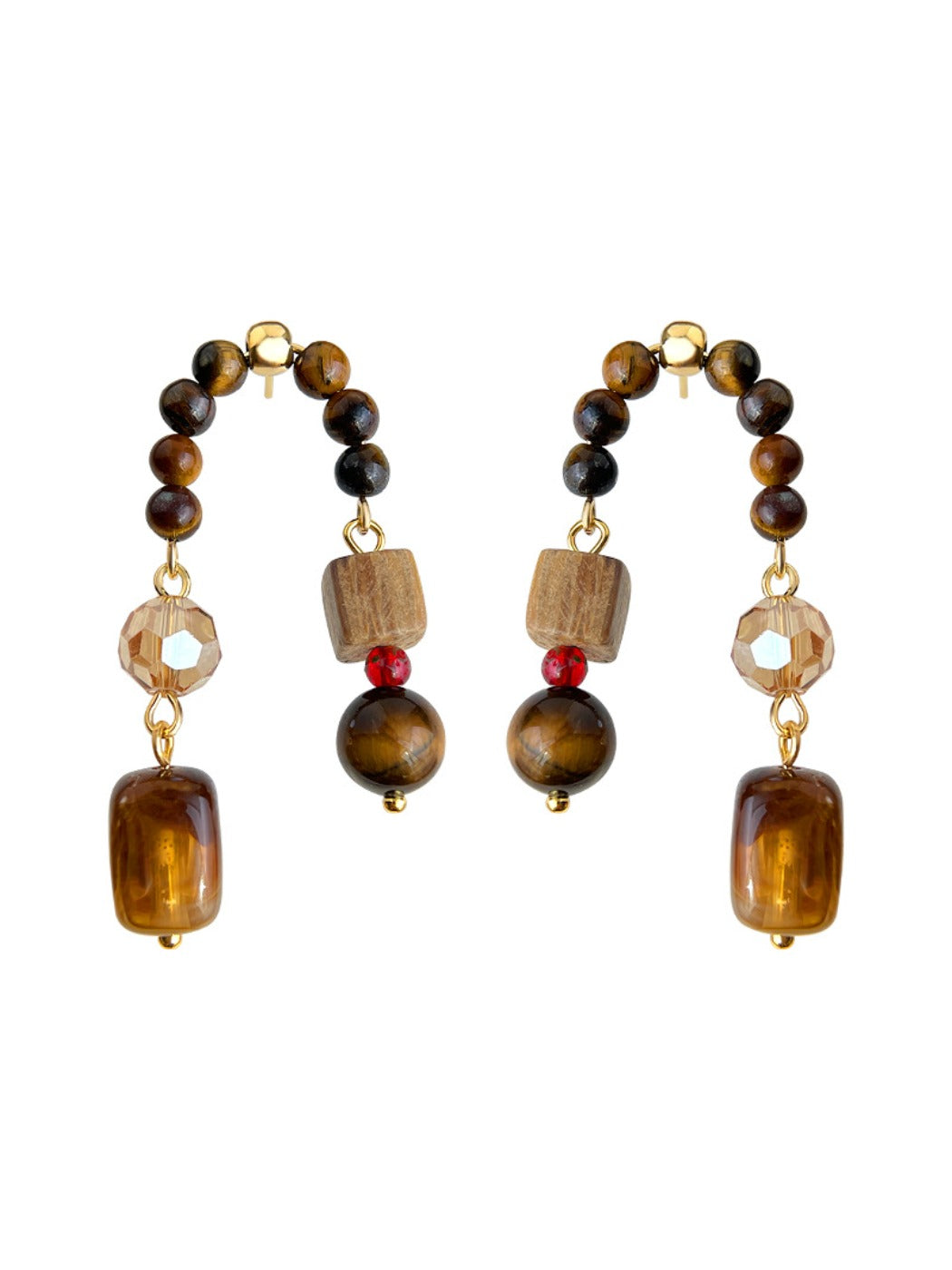 Earedge - Retro Maillard Literary Drop Earrings