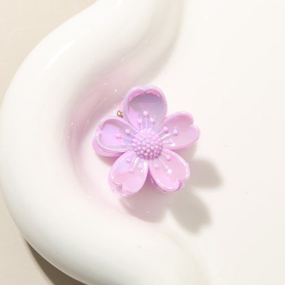 Beau - Glossy Petal Flower PS Claw Clip
