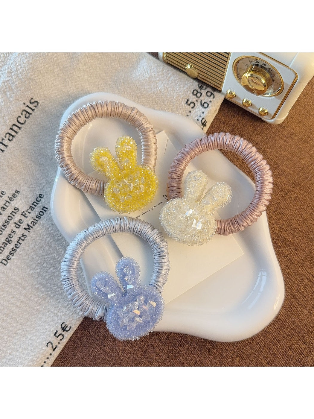 Gifty - Cute Bunny Detail Elastic Hair Tie