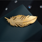 Brovia - Plated Alloy Feather Design Detail Brooch