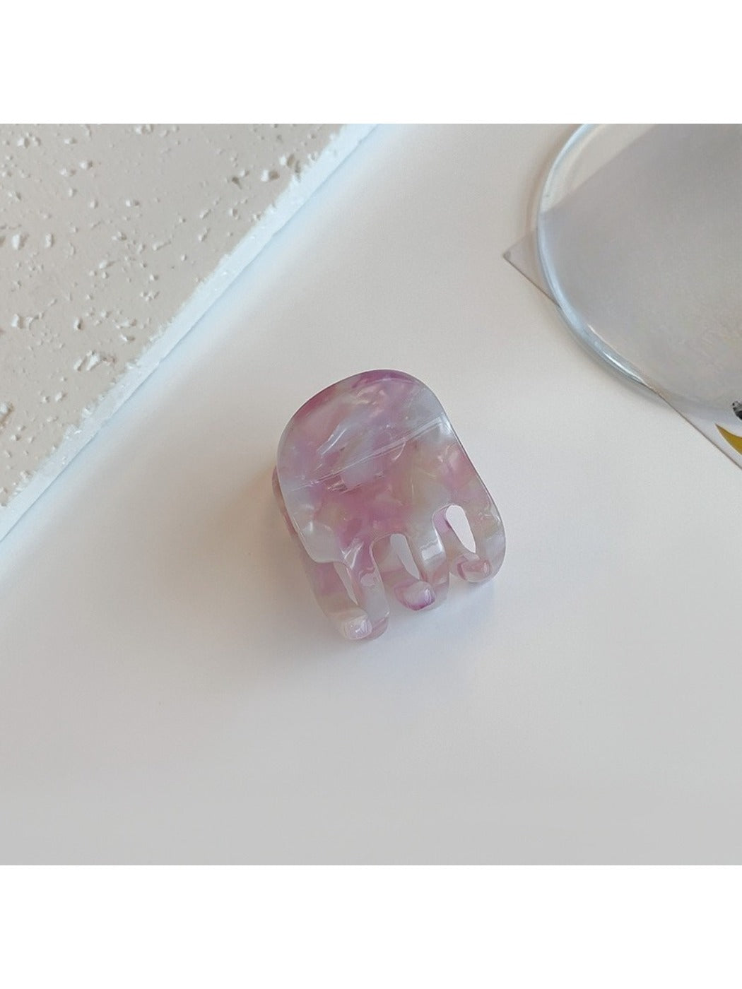 Top view of Beau hair clip showing smooth surface and rounded edges