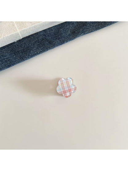 Beau - Floral Plaid and Polka Dot Mini Claw Clip