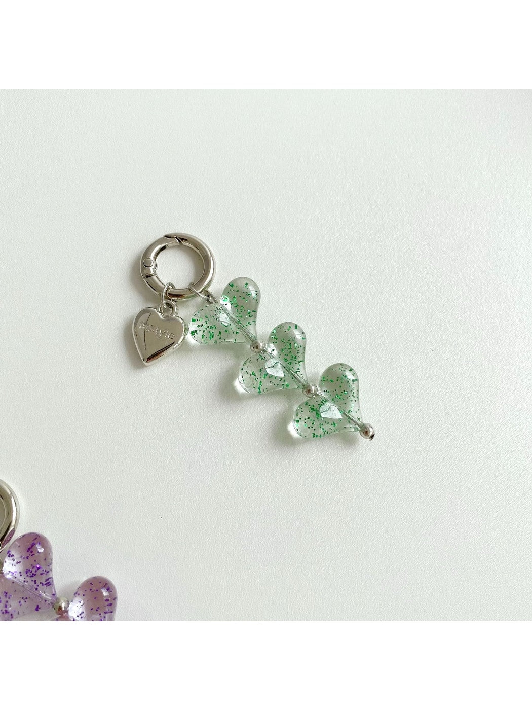 Keypus - Layered Transparent Heart Charm Keychain