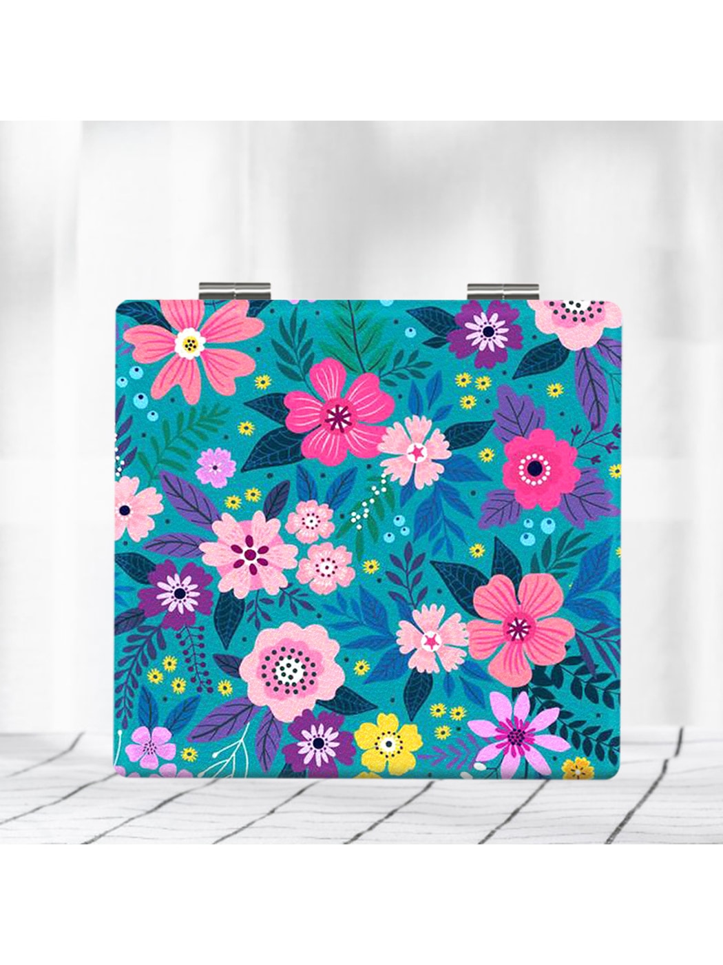 Mirroray - Cartoon Floral Print Folding Makeup Mirror