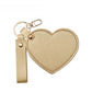 Mirroray - Heart Shaped PU Leather Keychain Compact Mirror