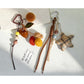Keypus - Retro Flower and Star Bag Charm Keychain