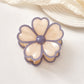 Beau - Glossy Petal Flower Plastic Hair Claw Clip