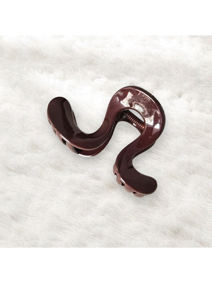Beau - Retro Glossy Arc Plastic Claw Clip