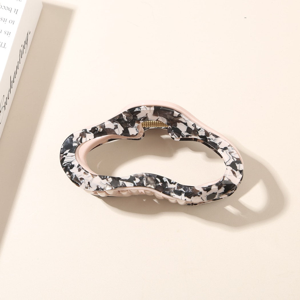 Beau - Cloud Shape Printed Acetate Hair Claw Clip