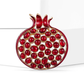 Brovia - Pomegranate Fruit Accent Alloy Brooch