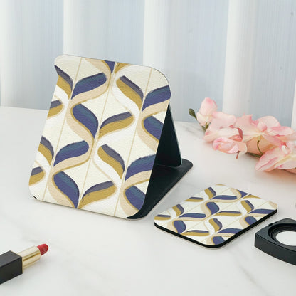 Mirroray - Geometric Double-Sided Print Folding Makeup Mirror