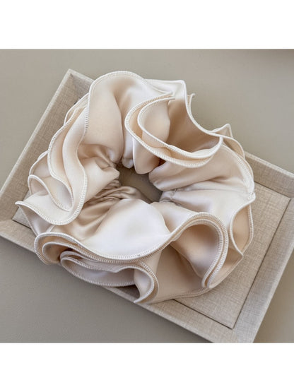 Gifty - Double Layer Satin Ruffle Scrunchie